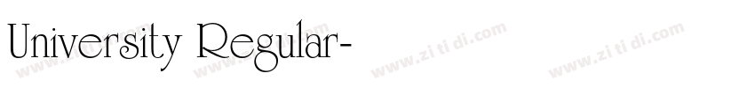 University Regular字体转换